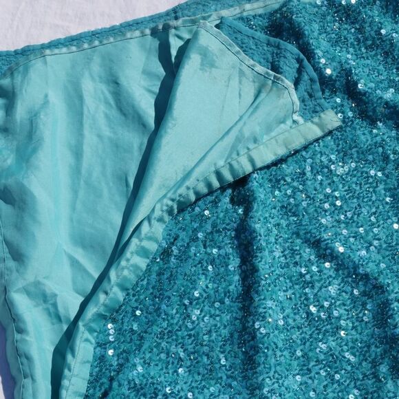 Vintage 90s Scala silk beaded evening maxi dress - Picture 6 of 10